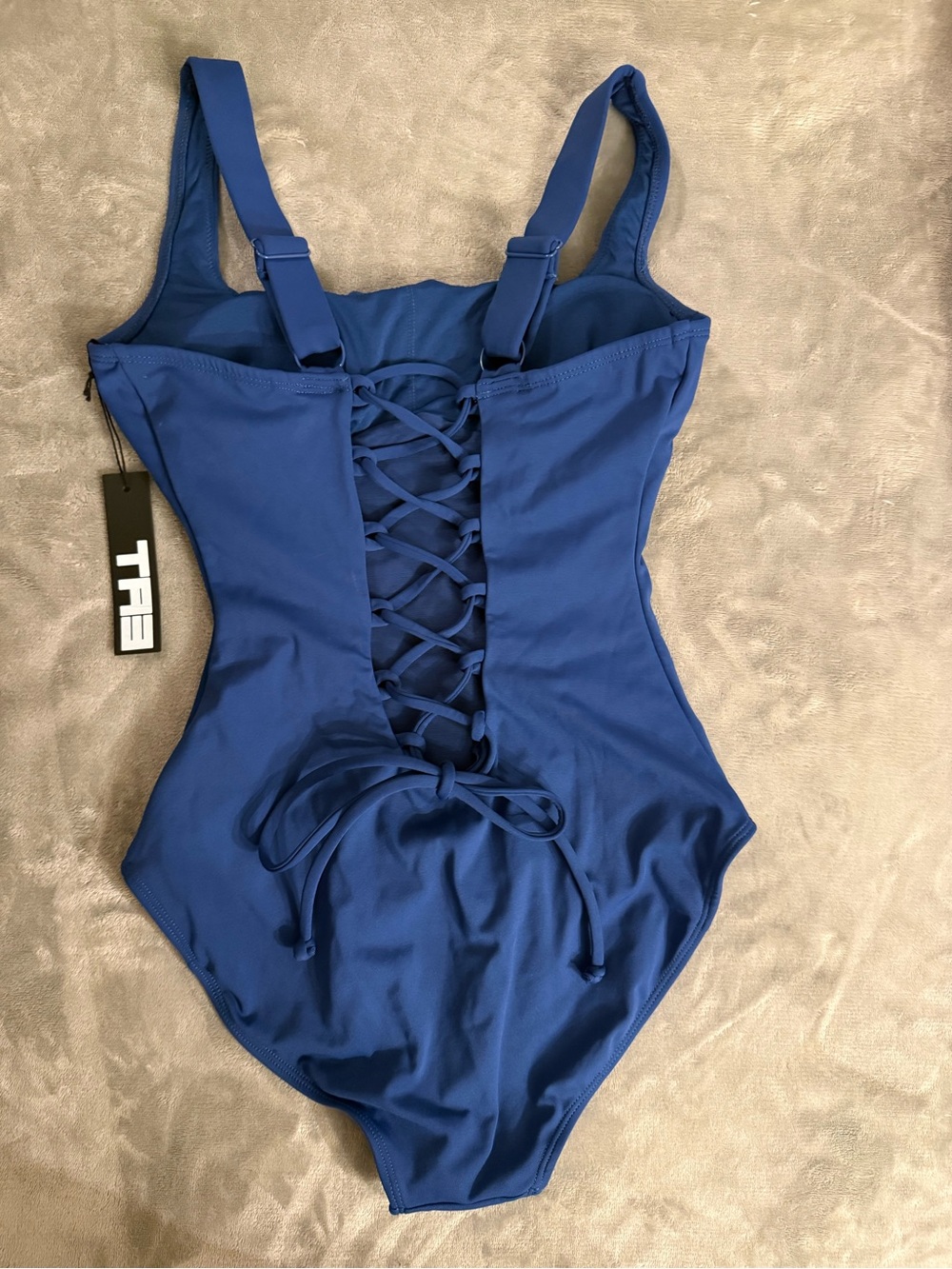 TA3 Squarey 4.0 Navy One Piece Swimsuit S Short NWT Corset Shapewear - Picture 7 of 7